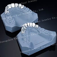 Bijoux Hip Hop Grillz en Or Blanc Massif 10K 14K 18K, Moissanite VVS, Diamant de laboratoire, Argent S925, Certifié, Micro-incrustation, Style Iced Bling