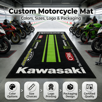 Tapis de sol pour garage de moto multi-tailles, tapis antidérapant en PVC, tapis de stationnement imperméable pour salle d'exposition de motos et garage à domicile