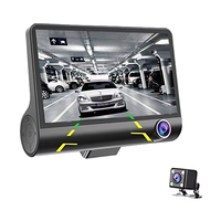 Caméra de tableau de bord de voiture HD 1080p à 3 objectifs, écran IPS 4,0 pouces, T319 avec caméra de recul à trois objectifs pour voiture