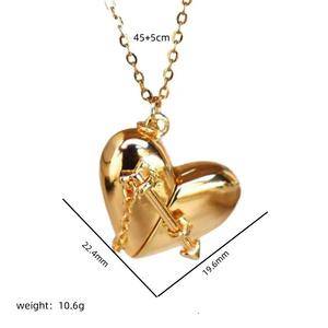 Collier pendentif en forme de boîte <span class=keywords><strong>photo</strong></span> d'amour pour la Saint-Valentin, plaqué rhodium en laiton, zircon, cœur, anniversaire pour <span class=keywords><strong>couple</strong></span> - Product Image 4