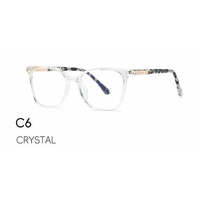 Haoya TM1073 Montura Óptica TR90 para Mujer, Protección Anti-Luz Azul, Diseño Moderno para Uso en Computadora, Patillas de Acetato