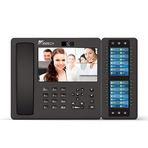 Téléphone <span class=keywords><strong>de</strong></span> bureau IP VoIP professionnel KNTECH KNPL-800Plus 2 lignes SIP PoE noir avec recomposition <span class=keywords><strong>et</strong></span> prise en charge SIP2.0 - Product Image 3