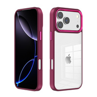 Étui pour iPhone 18 Pro Max, coque de téléphone portable pour iPhone 18 Pro, touches de caméra en aluminium, logo personnalisé, emballage LM053