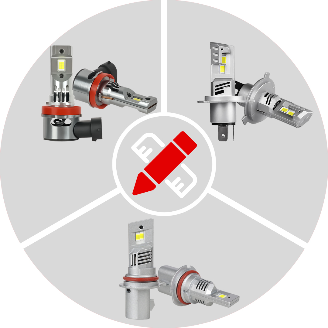 ไฟหน้า LED แบบปลั๊กตรง
