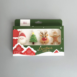 حار بيع عيد الميلاد موضوع شمعة لطيف الأيايل شجرة عيد الميلاد الزنجبيل رجل الشموع - Product Image 4