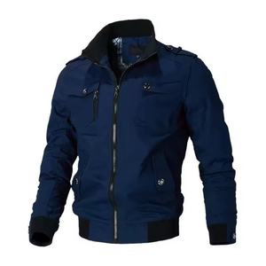 Veste personnalisée avec logo, nouvelle version, décontractée, pour hommes, col montant, printemps et automne, coton et polyester, veste pour hommes - Product Image 1