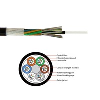 Salidas de fábrica Cable de fibra óptica soplado por aire GCYFY Tubo suelto 4/8/12/24/48/96/144 núcleos HDPE Jacket Cable óptico