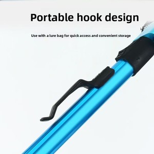 Épuisette de pêche pliable portable en aluminium monobloc anti-accrocs pour gros poissons et pêche en mer - Product Image 5