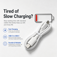 Cable de Carga Tipo C a Tipo C al por Mayor de Fábrica, USB2.0 480Mbps, Sincronización de Datos, Longitud y Empaque Personalizados para Teléfonos, Oficina y Viajes