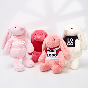 Peluches Lapin Timide de Pâques Mignon de 15,7' avec Logo Personnalisé et Chemises, Cadeaux Lapin aux Longues Oreilles pour Enfants, Célébration de Fêtes - Product Image 4