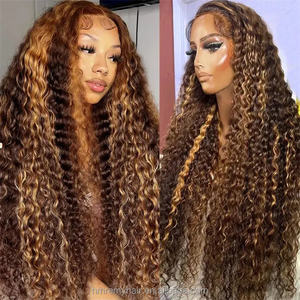 全密度生巴西处女人发13*4蕾丝正面假发供应商超级双拉精灵卷曲蕾丝正面假发 - Product Image 3