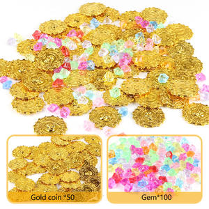 Di alta qualità oro pirata di plastica moneta gemma borsa del bambino festa di natale festa di carnevale di Halloween decorazioni di marca SHJY No - Product Image 3