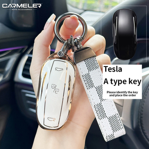 Cao cấp pha lê móc chìa khóa xe thẻ chìa khóa bảo vệ trường hợp <span class=keywords><strong>modelly</strong></span> cho Tesla - Product Image 1