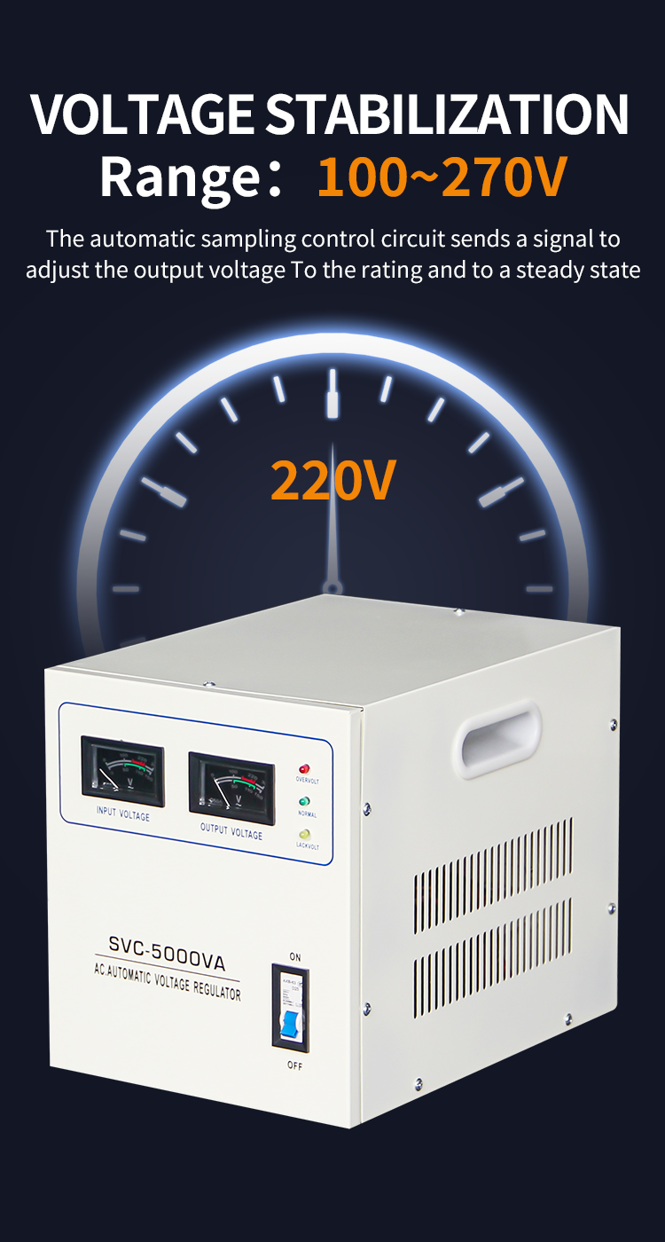 High Precision 1000VA 1500VA Voltage Stabilizer With Custom Input