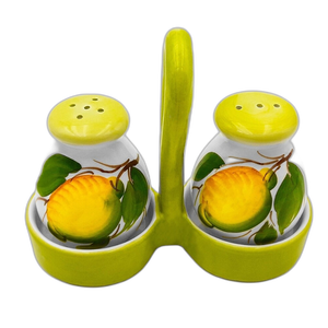 Set di tovaglioli, <span class=keywords><strong>sale</strong></span> <span class=keywords><strong>e</strong></span> <span class=keywords><strong>pepe</strong></span> dipinti a mano colorati grassocci bistrot Chef - Product Image 5