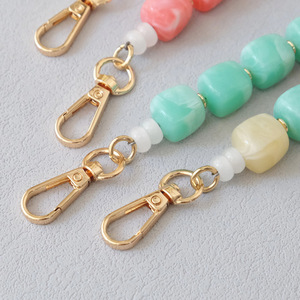 Đầy màu sắc Bead dây đeo cổ tay trang trí nội thất cho điện thoại ly hợp túi vuông Acrylic PURSE Phụ kiện điện thoại di động Dây đeo - Product Image 3