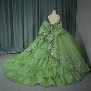 Jancember 6536 Glaromous Green Sweet Lace Vestidos de quinceañera para niñas - Product Image 4