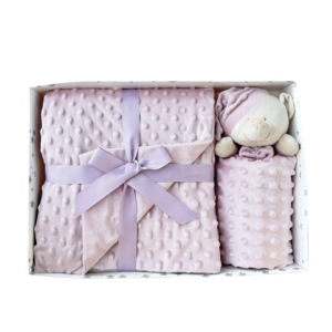 Offre Spéciale Lovey <span class=keywords><strong>ours</strong></span> endormi <span class=keywords><strong>bleu</strong></span> rose <span class=keywords><strong>blanc</strong></span> emmailloter cristal polaire enfant en bas âge recevant bébé couverture sécurité couette ensemble - Product Image 2