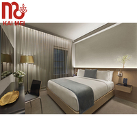 Ensemble de chambre à coucher moderne en bois de chêne massif, écologique, avec lit d'hôtel en métal pour hôtels 5 étoiles, appartements et usage commercial haut de gamme