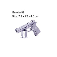 Modelo de Pistola de Metal de Acero Inoxidable Personalizado de Fábrica, Juguete Hecho en Guangdong