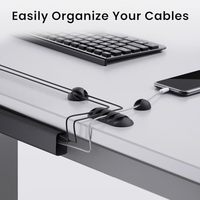 Kit de gestion de câbles Jiaen : Organisateur de câbles de bureau en PVC avec support et crochet, gaine de protection adhésive pour câbles