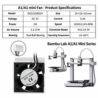 Ventilateur de refroidissement pour imprimante 3D compatible avec Hotend Bambu Lab A1 A1 Mini, pièces de rechange