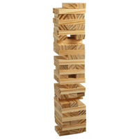 Stapels piele 54PCS Tumbling Tower Kinder brett Montessori Naturholz blöcke Tragbares Stapels pielzeug Partys piele Holzhandwerk