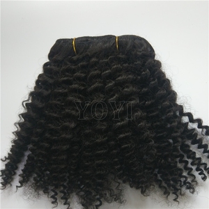 Extensiones de Cabello Remy de la Mejor Calidad, Tipo 4a4b4c, Afro <span class=keywords><strong>Rizado</strong></span>, con Clip, Sin Desprendimiento ni Enredos - Product Image 4