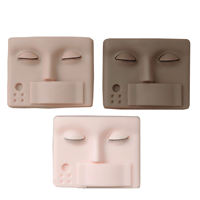Tête de mannequin de cils pour la pratique Outil de formation à l'extension des cils en silicone pour les débutants en beauté des sourcils
