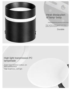 Aluminio puro Ip65 Impermeable Gu10 5 W 7W Lámparas montadas en superficie Techo LED Downlight - Product Image 1