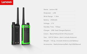 <span class=keywords><strong>Lenovo</strong></span> <span class=keywords><strong>N8</strong></span> Walkie Talkie de largo alcance UHF 400-470MHz Ham Radio bidireccional Comunicador Transceptor Camping - Product Image 4