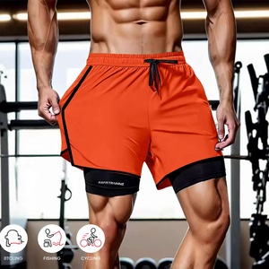 Shorts double couche personnalisés pour hommes, essentiels pour la course, cargo, en jean, de basketball, ensemble de créateur, en maille, pour la gym, Muay Thai, en silicone, gainants - Product Image 2
