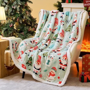 Christmas Reindeer Snowflake Christmas Tree Flannel <b>Blanket</b> Throw <b>Blanket</b> Nap <b>Blanket</b> Festive Winter Warm Super Soft OEM ODM - Product Image 1