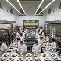 Peralatan Dapur Restoran Komersial Set Lengkap Furnitur Dapur Industri Stainless Steel