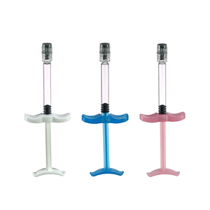 Jeringa de vidrio de ácido hialurónico Luer Lock de 1ml de embalaje cosmético de alta calidad con émbolo y tope trasero - Product Image 1