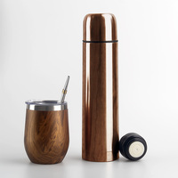 Ensemble complet de gyerba en acier inoxydable, Thermos moderne Mate gourde avec deux bombilles