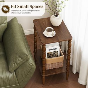 <span class=keywords><strong>Mesa</strong></span> <span class=keywords><strong>Auxiliar</strong></span> de <span class=keywords><strong>Madera</strong></span>, Rectangular, Ideal para Sala de Estar, Dormitorio o Espacios Pequeños, Decorativa - Product Image 5
