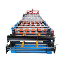 Rouleau de profil à double pont de haute qualité formant la machine presse à toit trapézoïdale à double couche de feuille ibr faisant la machine