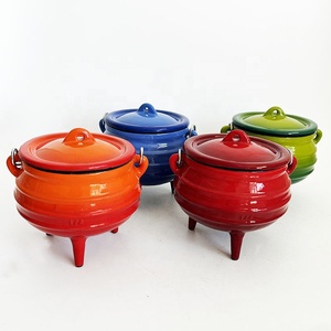 Commercio all'ingrosso pesante in ghisa smaltata vasetta Potjie per campeggio all'aperto zuppa Potjiekos - Product Image 1
