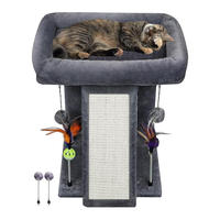 Arbre à chat compact avec griffoir en sisal et nid douillet en peluche pour chats d'intérieur en petit espace – Fournisseur direct usine