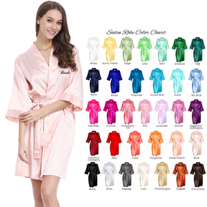 Offerta Speciale: Vestaglie in Raso <span class=keywords><strong>di</strong></span> <span class=keywords><strong>Seta</strong></span> per Matrimoni e Feste, 55 Colori, per Donne, Spose, Damigelle, Bambini, Matrimoni, Addii al Nubilato, Camicie <span class=keywords><strong>da</strong></span> <span class=keywords><strong>Notte</strong></span> - Product Image 1