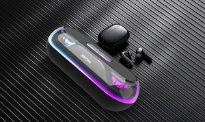 Hi-fi Stereo BT loa không dây với âm thanh mạnh mẽ và âm trầm sâu dẫn ánh sáng AUX/TF/Type-C giao diện kim Loại tủ - Product Image 2