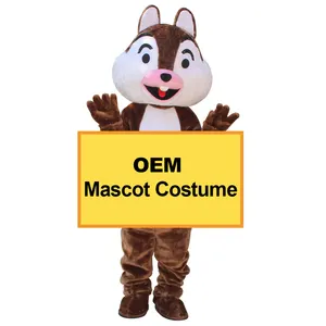 Tupai maskot kostum hewan kartun Anime Cosplay untuk orang dewasa Cosplay gaun mewah Halloween