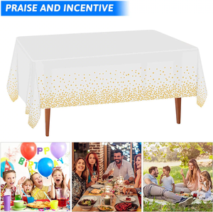 Khăn trải bàn dùng một lần chấm bi sang trọng Khăn trải bàn chống nước dễ lau chùi Khăn trải bàn trang trí tiệc hình chữ nhật - Product Image 4