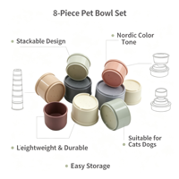 Gobelets de forrage empilables, bouteilles d'eau en plastique, design nordique arrondi et solide, pour lapins, cochons d'Inde, petits animaux, faciles à nettoyer, étanches