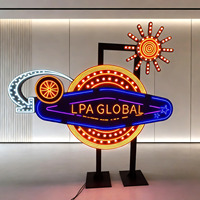 Panneau publicitaire LED 3D en acrylique personnalisé en usine, affichage lumineux du logo de magasin, publicité, MOQ 1, étanche IP65, télécommande