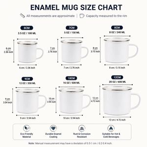 Custom Printing logo Dishwasher Microwave Safe Outdoor Travel <b>Enamel</b> Camping Mug Wholesale Beverages Coffee <b>Cup</b> <b>Enamel</b> Mug - Product Image 3