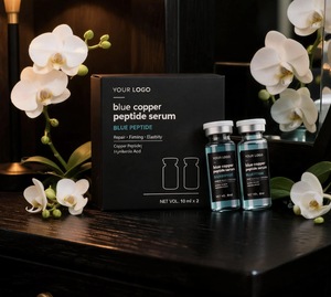 Blue copper peptide <b>serum</b> Hydrating firming <b>face</b> <b>serum</b> Repairing <b>serum</b> 10ml OEM ODM custom <b>serum</b> - Product Image 3
