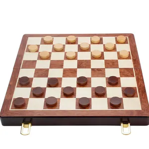 Acrylic Wood Grain Chess Set checkers 2 in 1 magnetic Chess Board High-end customized Chess Set Luxury