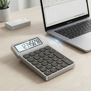 แป้นพิมพ์ตัวเลขไร้สายบลูทูธ 2.4G แบบสองโหมด พร้อมจอ LCD สำหรับแล็ปท็อป บัญชีการเงิน - Product Image 1